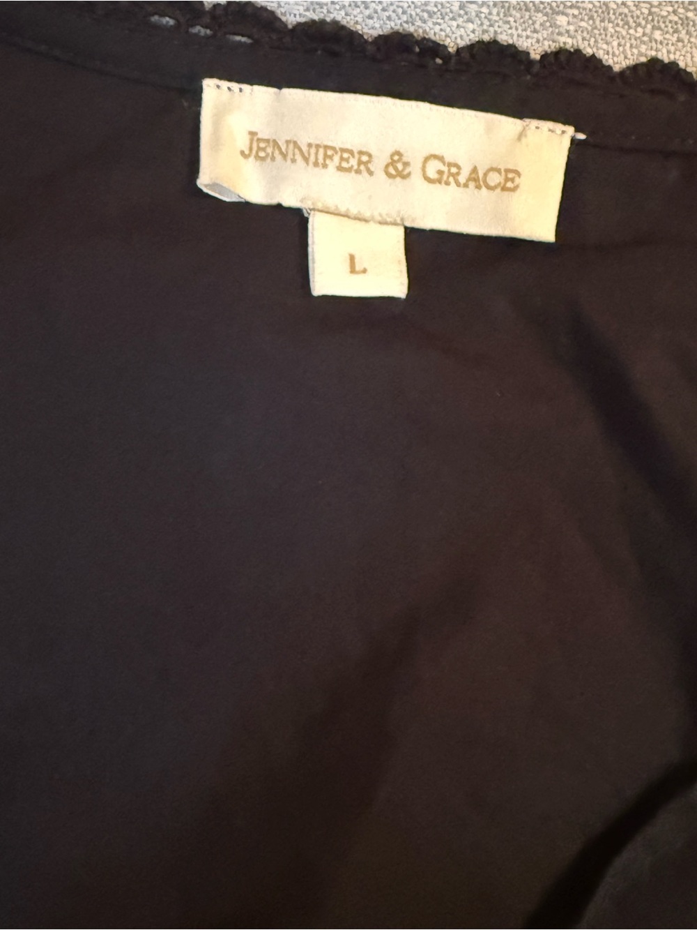 Black Embroidered Tie-Front Peasant Blouse - Picture 5 of 7